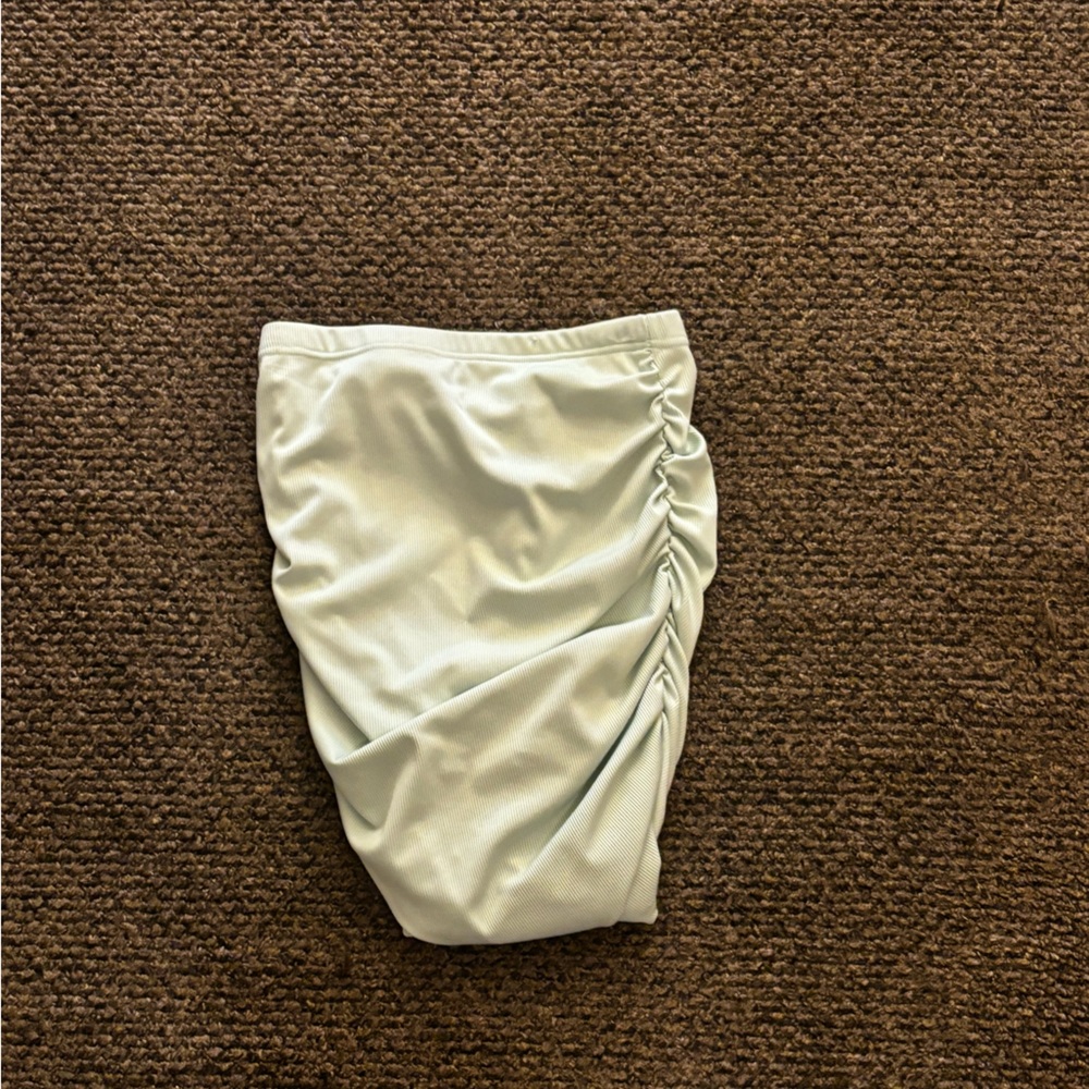 Light Blue Ruched Skirt